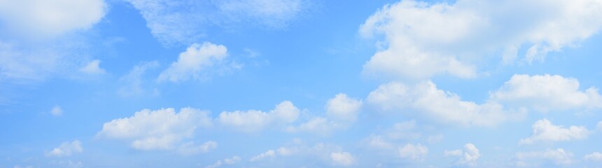 Naklejka na ściany i meble Panoramic blue sky and white clouds.