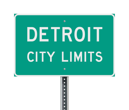 Detroit City Limits road sign