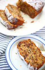 Nut bread with chocolate bits