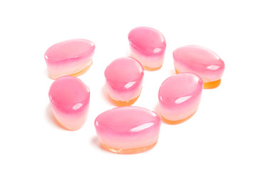 caramel candy with xylitol isolated