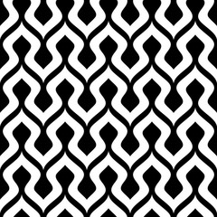 Seamless geometric pattern. Vector black and white background.