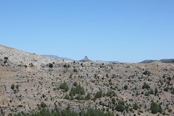 typical dry landscape of the Sardinia island - italy