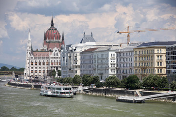 Aerial view of Budapest, Hungary, Europe