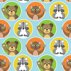 Cute Little Animals Seamless Pattern