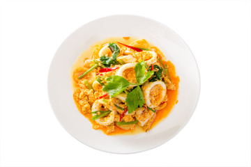 Fried Squid curry powder