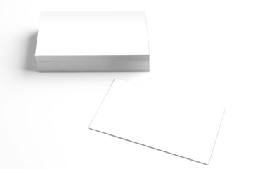 business card on desk white
