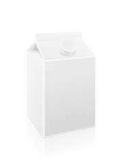 Milk blank carton box template. Illustration isolated on white background. Graphic concept for your design