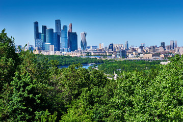 Fototapeta premium Moscow skyline./Capital Cities, City, Cityscape, Famous Place, International Landmark