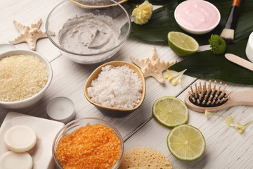 Natural cosmetics for home or salon spa treatment