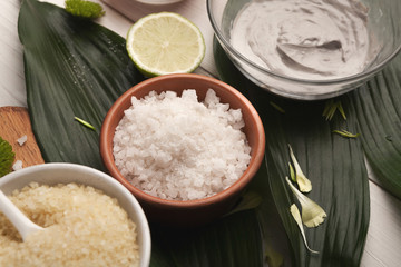 Natural cosmetics for home or salon spa treatment