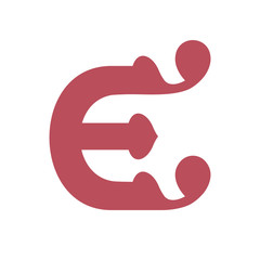 Sign of the letter E