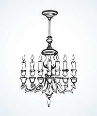 Chandelier. Vector drawing