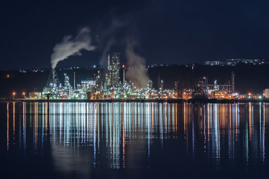 室蘭工場夜景 Stock Photo Adobe Stock