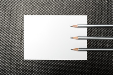 Blank paper and pencil