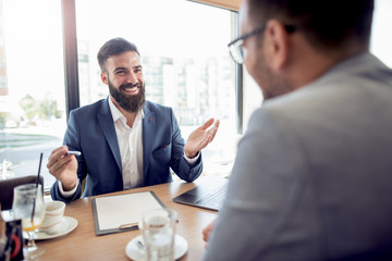 Business people working on their business project