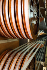 Manufacture of a natural shell for sausage. Collagen shell for sausages. Collagen casings industry for sausage products. Film for sausages. Large-scale production.