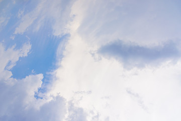The nature of blue sky with cloud in the morning.