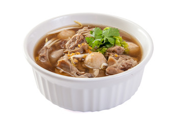 Thai style pork vegetable soup