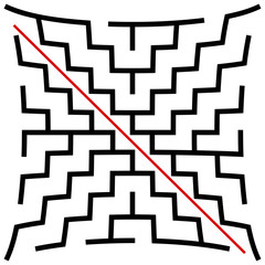 Black square maze(10x10) with help