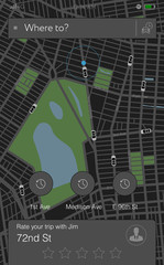 Concept of location service. pick up taxi service app on mobile phone. 
