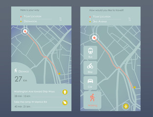 Concept of location service. pick up taxi service app on mobile phone. 