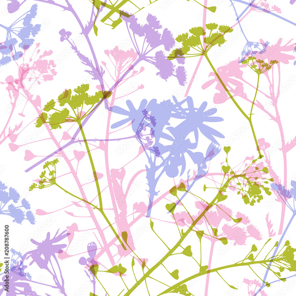 Poster Abstract floral seamless pattern