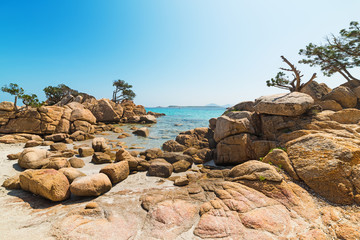 Capriccioli beach on a clear day