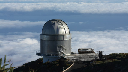 Observatorio del Roque de Los Muchachos en la isla de La Palma, Tenerife, España