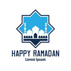 Obraz premium ramadan kareem / ramadan mubarak logo with text space for your slogan / tag line, vector illustration