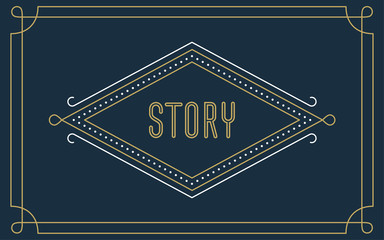 Art Deco Story Frame (Live Stroke Path)