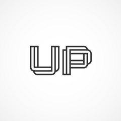 Initial Letter UP Logo Vector Design
