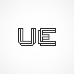 Initial Letter UE Logo Vector Design