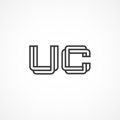 Initial Letter UC Logo Vector Design