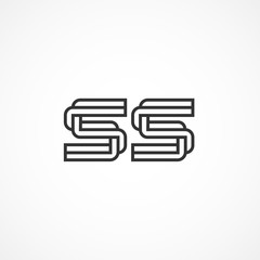 Initial Letter SS Logo Vector Design