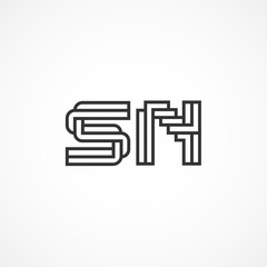 Initial Letter SN Logo Vector Design