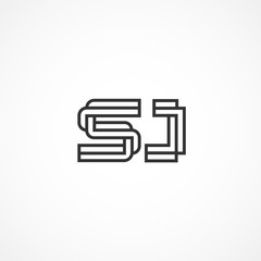 Initial Letter SJ Logo Vector Design