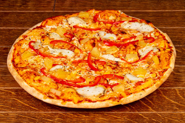 Pizza with chicken breast