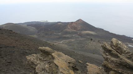 Volcán Teneguía de la isla de La Palma; Islas Canarias, España
