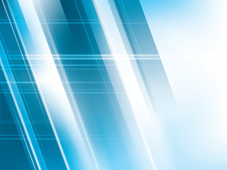 Obraz premium Bright lights on blue abstract background vector with stripes shapes