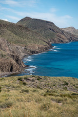 Fototapeta premium Mountain and sea in the sculptures of Cabo de Gata