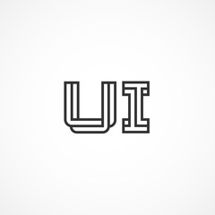 Initial Letter UI Logo Vector Design