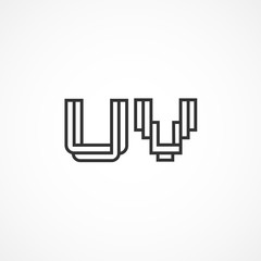 Initial Letter UV Logo Vector Design