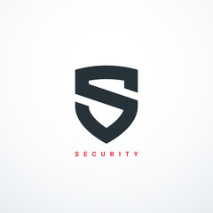 Vector security shield icon. Security logo