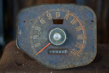 old vintage speedometer