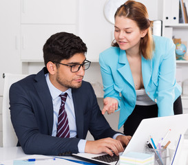 Business team working in office