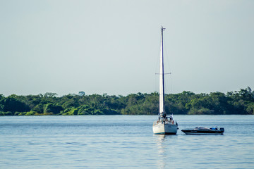 boat in the Guaíba River