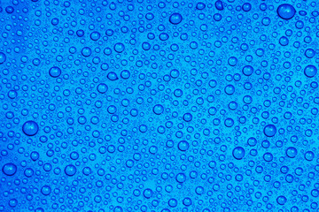 water drop on blue background