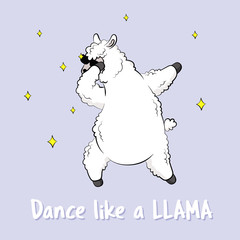 Cute cartoon lama, doodle vector illustration. © yepifanovahelen