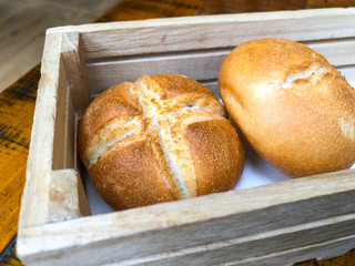 two bread portions