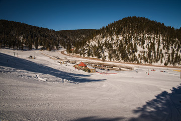 Landscape view at Ski Cloudcroft in the winter. 